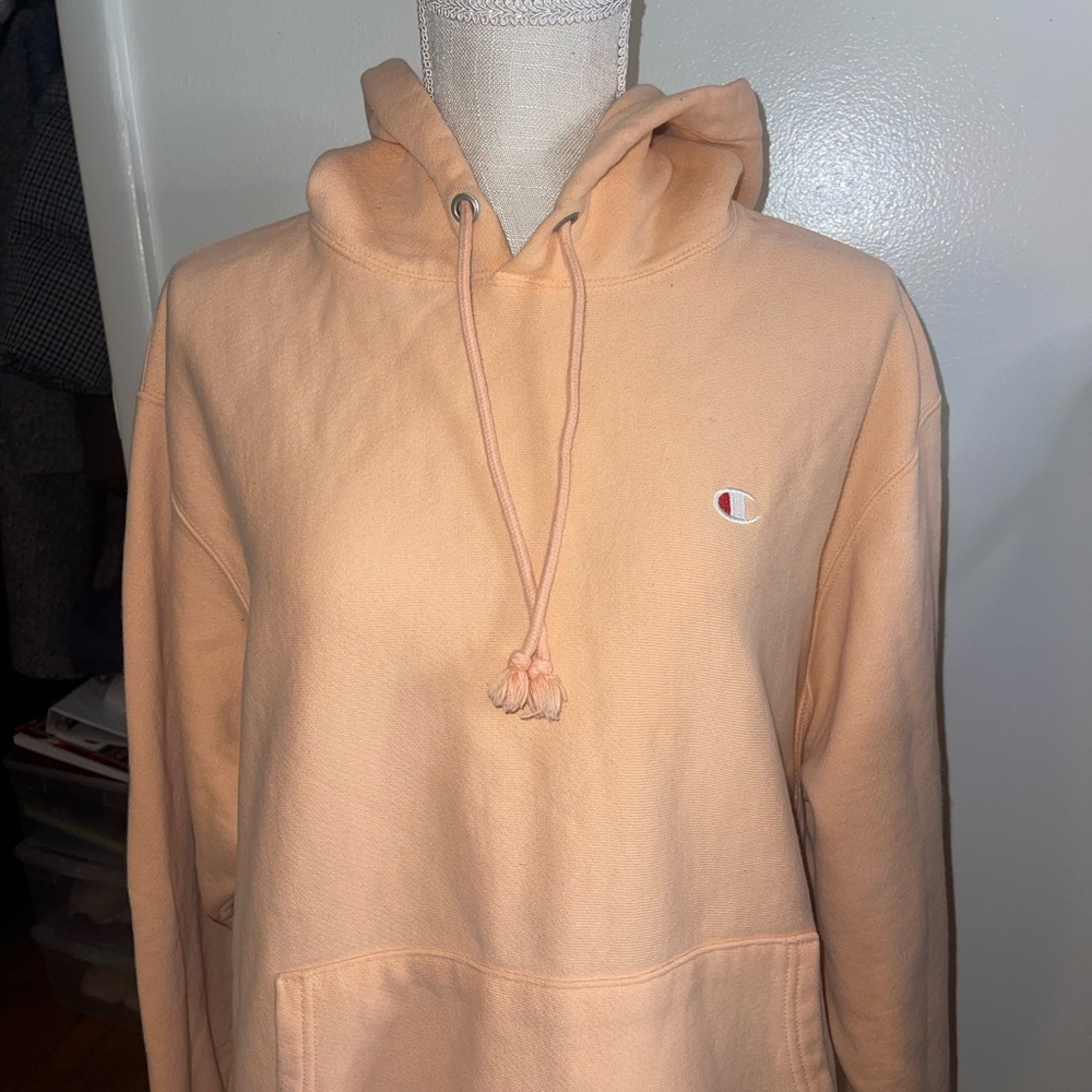 Light Orange Peach Colored Champion Hoodie